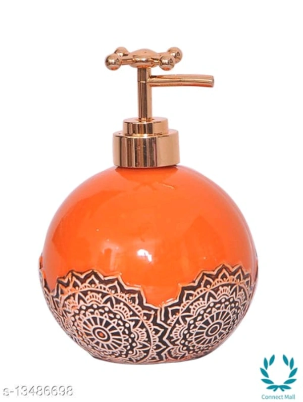 Ceramic Texture Designed Liquid Soap Dispense - Orange